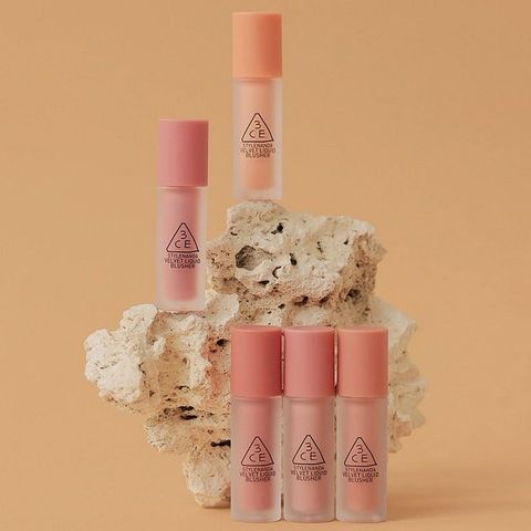 Phấn Má Dạng Kem 3CE Velvet Liquid Blusher - Phấn Trang Điểm Dễ Tán, Bám Màu Lâu, Rạng Rỡ Tươi Tắn, Tiện Dùng Mang Theo