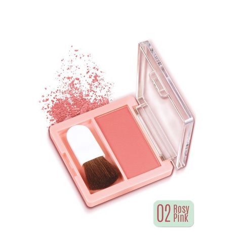 Phấn má hồng SilkyGirl Blush Hour 3g kèm cọ - Phấn nén mịn, sắc hồng tự nhiên, bám lâu - Thích hợp mọi loại da