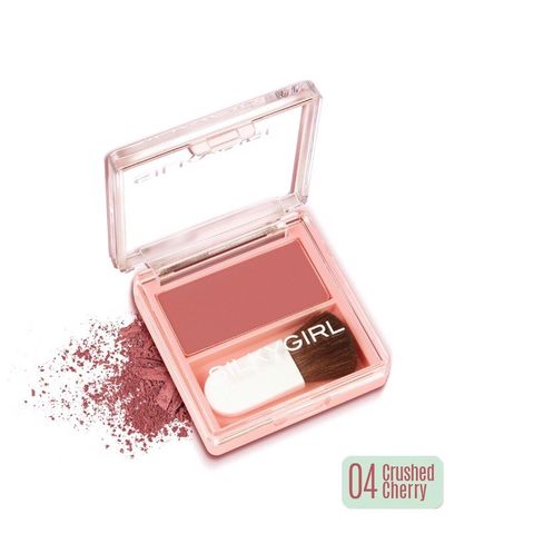 Phấn má hồng SilkyGirl Blush Hour 3g kèm cọ - Phấn nén mịn, sắc hồng tự nhiên, bám lâu - Thích hợp mọi loại da