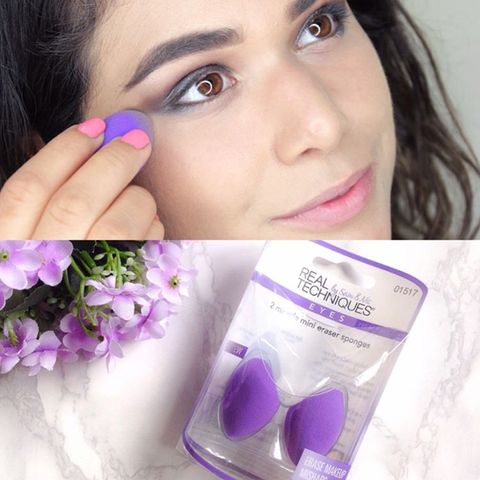 Set 2 Mút Tán Mini Real Techniques Miracle Eraser Sponges - Bông Tán Trang Điểm Siêu Nhỏ Hỗ Trợ Che Khuyết Điểm và Tạo Khối Khuôn Mặt