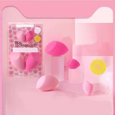 Set 4 Mút Tán Kem Nền Real Techniques Miracle - Công Cụ Làm Đẹp Tán Nền Mỏng Mịn, Tự Nhiên Cho Khuôn Mặt Căng Mọng