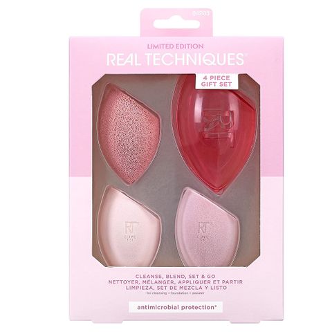 Bộ 4 Mút Tán Real Techniques Limited Edition - Miếng Bọt Biển Trang Điểm Không Chất Độc Giúp Làn Da Rạng Rỡ