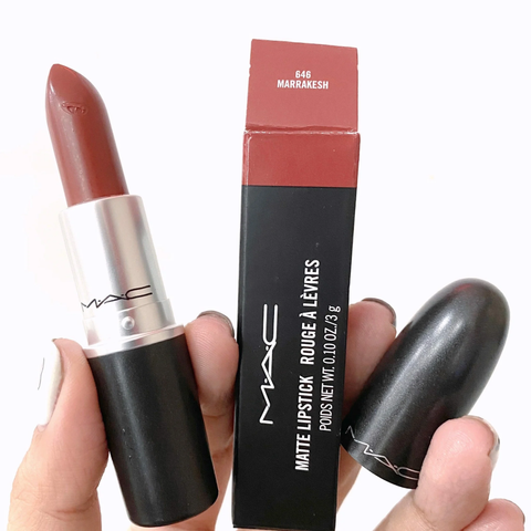Son Mac Matte Marrakesh 646 Đỏ Nâu - Màu Son Lì Quyến Rũ, Chất Son Mềm Mại, Độ Bám Màu Tốt, Phù Hợp Với Mọi Tông Da