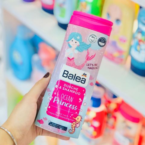 Sữa tắm gội 2in1 Balea Kid cho bé - Hương trái cây ngọt ngào, chăm sóc tóc và da mềm mại, phù hợp cho bé trai và bé gái 300ml