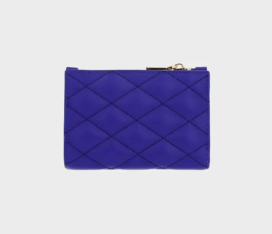 Ví mini Charles & Keith Lillie Quilted Mini Wallet - Cobal