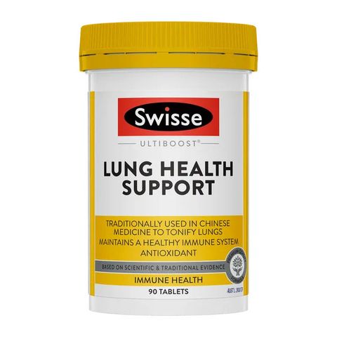 Viên Swisse Lung Health Support - Hỗ Trợ Tăng Cường Hệ Hô Hấp, Giải Quyết Vấn Đề Kháng Viêm, Giúp Phổi Khỏe Mạnh - Hộp 90 Viên
