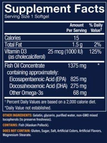 (Hàng nhập khẩu) Viên uống dầu cá VTHRIVE Premium Wild Alaskan Fish Oil