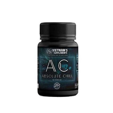 Viên Uống Hỗ Trợ Cải Thiện Giấc Ngủ Absolute Chill - Giảm Lo Âu, Ngủ Ngon Hơn Với L-Theanine, 60 Viên