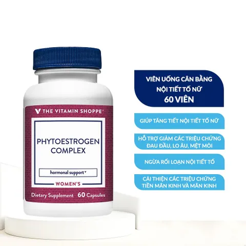 (Hàng nhập khẩu) Viên uống hỗ trợ cân bằng nội tiết tố nữ The Vitamin Shoppe Phytoestrogen Complex