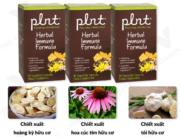 Viên Uống Tăng Đề Kháng PLNT Herbal Immune Formula - Sản Phẩm Thảo Dược Tự Nhiên 90 Viên, Tốt Cho Sức Khỏe Đường Hô Hấp