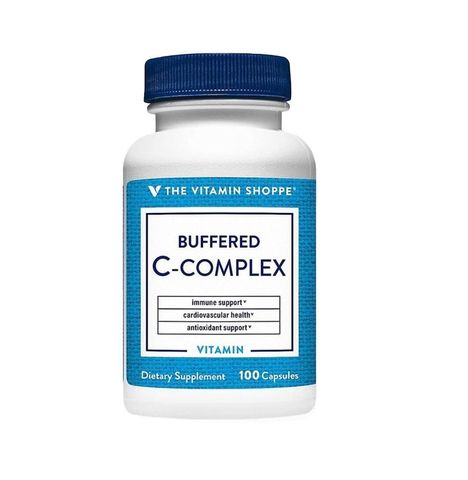 Viên Uống Tăng Sức Đề Kháng The Vitamin Shoppe Buffered C-Complex 100 Viên - Hỗ Trợ Vitamin C và Canxi, Chống Oxy Hóa Tối Ưu