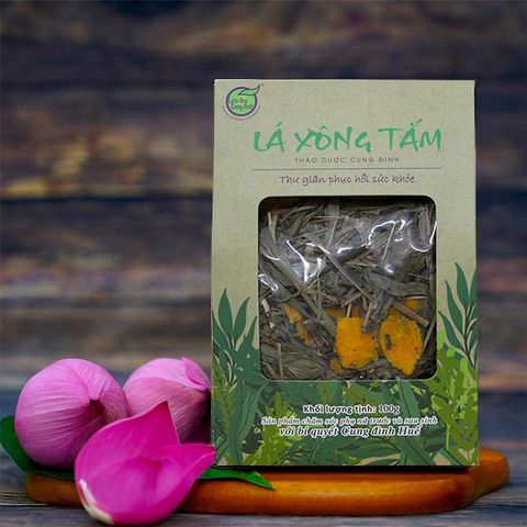 Bộ Xông Hơi Toàn Thân Cung Đình - 6 Lá Xông Tắm, 1 Gừng Hạ Thổ, 1 Nghệ Hạ Thổ, 1 Lều Xông - Dưỡng Da, Giải Độc, Cho Mẹ Sau Sinh