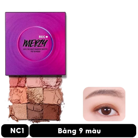 Bảng phấn Merzy Bite The Beat - Đa Năng Chuyên Dùng Phấn Mắt, Phấn Má, Tạo Khối, Màu Sắc Hài Hòa, Tiết Kiệm Thời Gian Trang Điểm