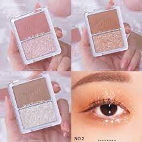 Bảng Phấn Mắt 2 Màu Ánh Nhũ Unleashia Tap Me Palette Duo - Độ Bám Dính Tốt, Kết Cấu Mịn, Trang Điểm Rực Rỡ, Dễ Sử Dụng