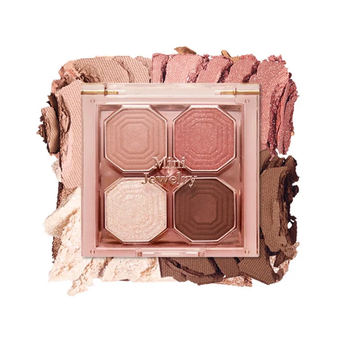 Bảng Phấn Mắt 4 Ô Etude Play Color Eyes Mini Jewelry - Bộ Trang Điểm Với Màu Nhũ Và Lì, Độ Bám Màu Cao, Lâu Trôi