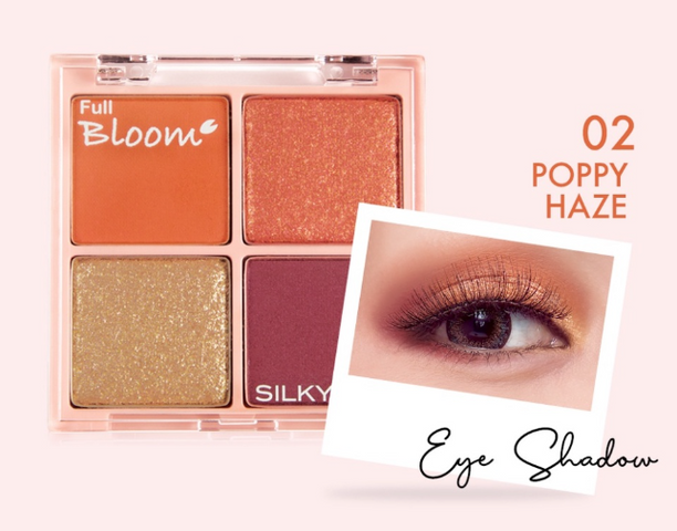 Bảng Phấn Mắt 4 Ô SilkyGirl Full Bloom Shadow Quad - Phấn Mịn, Lấp Lánh, Dễ Phối Màu, Trang Điểm Mắt Rạng Ngời