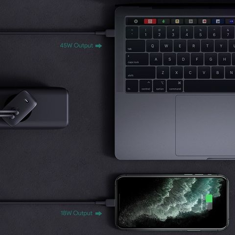 Bộ Sạc Nhanh Aukey PA-B4S 65W - Công Nghệ GaN, Sạc Laptop, iPhone, Android, Thiết Kế Nhỏ Gọn, Nhiều Cổng USB Chất Lượng Cao