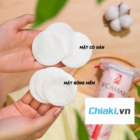 Bông Tẩy Trang Ya Samaya Rcamar - Miếng Cotton Tự Nhiên 120 Miếng, Dịu Mềm, Tẩy Trang & Đắp Mặt Nạ Dưỡng Da
