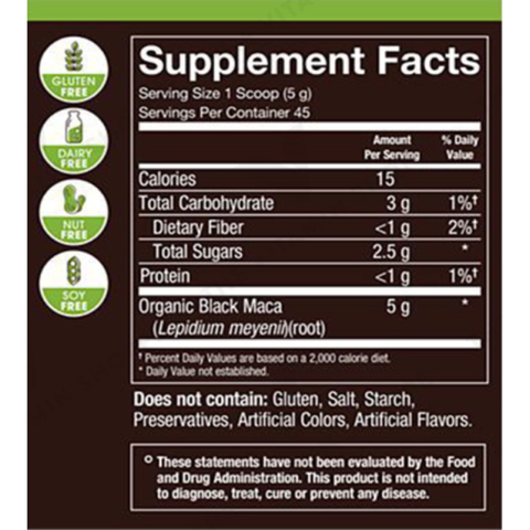 Bột hữu cơ PLNT Black Maca hỗ trợ tăng cường nội tiết tố nữ