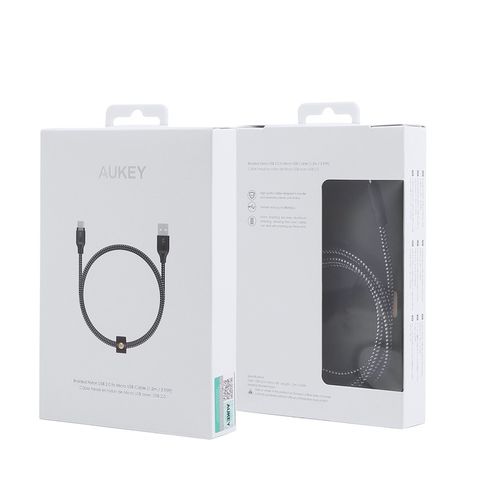 Cáp Sạc Điều Hợp Aukey CB-BAM2/BAM1 USB A Sang Micro USB 3.0/2.0, Dài 1.2m Chất Lượng Cao, Sạc Nhanh và Chống Gập Gãy