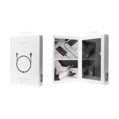 Cáp Sạc Nhanh Aukey 27W Type C Sang Lightning Bền Bỉ, Thiết Kế Không Bị Rối, Tương Thích iPhone 14, 13, 12 - Phụ Kiện Điện Thoại Chính Hãng