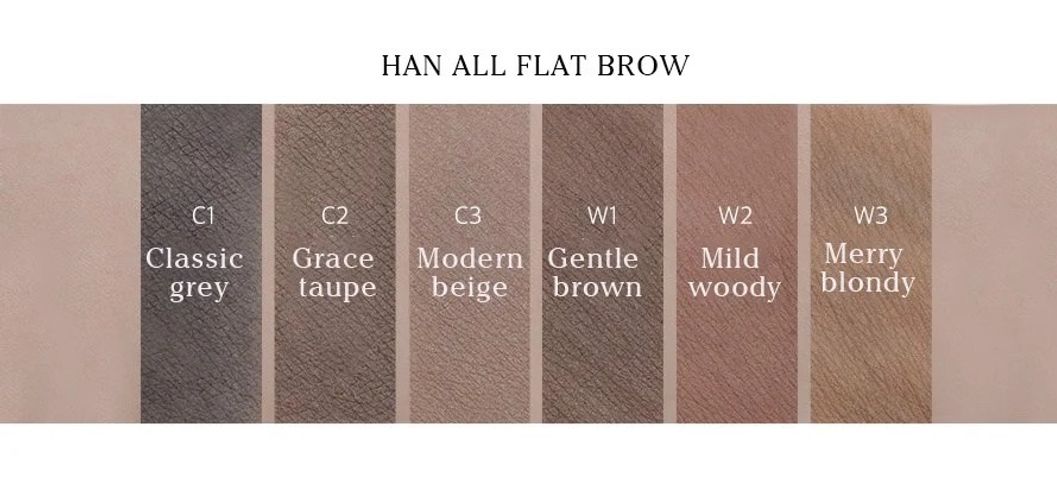 Chì Kẻ Mày 2 Đầu Romand Han All Flat Brow 0.17g - Bút Kẻ Lông Mày 2 Trong 1, Thiết Kế Đẹp, Lâu Trôi, Nhiều Màu Sắc Chọn Lọc
