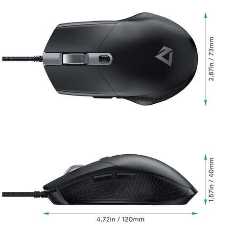 Chuột Gaming Aukey GM-F3 RGB 7200 DPI 6 Nút - Thiết Kế Mạnh Mẽ, LED Đổi Màu Tùy Chỉnh, Chuột Đa Năng Cho Game Thủ