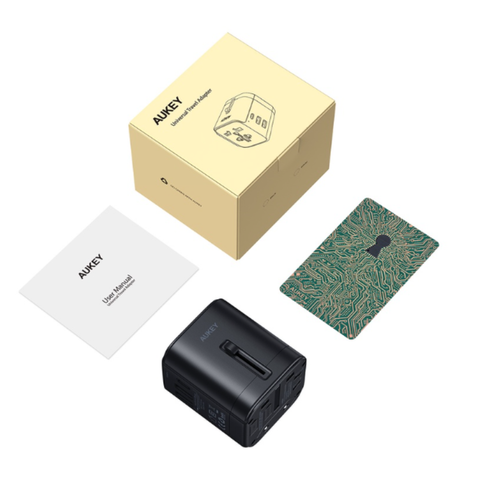 Củ sạc Aukey PA-TA01 Đa Năng 3 Cổng USB-C và USB, 20W, Thiết kế Nhỏ Gọn, Sạc Nhanh Cho 3 Thiết Bị Đồng Thời