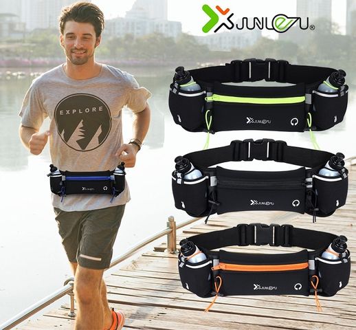 Đai Chạy Bộ/ Leo Núi/ Đạp Xe JUNLETU - Có 2 Bình Nước Tiện Lợi, Chất Liệu Chống Nước, Dễ Dàng Điều Chỉnh, Phù Hợp Với Nam Nữ