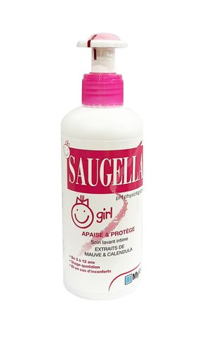 Dung dịch vệ sinh Saugella cho bé gái 3-12 tuổi - Chăm sóc vùng kín nhẹ nhàng, an toàn từ Pháp - Sản phẩm bán chạy 200ml