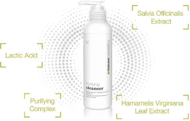 Gel rửa mặt Toskani Purifying Cleanser 200ml cho da dầu mụn - Sạch sâu, kiểm soát bã nhờn, ngừa mụn, nhẹ nhàng cho da nhạy cảm
