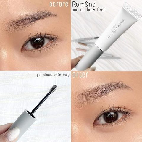 Gel Cố Định Lông Mày Romand Han All Brow Fixer - Gel Trong Suốt Tạo Dáng Tự Nhiên, Không Bết, Duy Trì Lông Mày Đẹp Lâu Dài