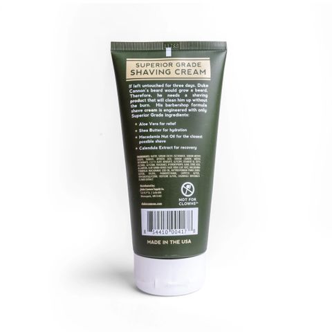 Kem Cạo Râu Duke Cannon Superior Grade 177ml - Kem Cạo Đặc Biệt Dành Cho Nam Giới Với Nha Đam, Dầu Macadamia Và Calendula