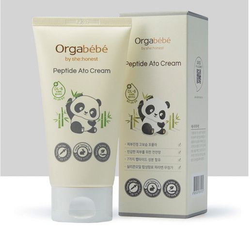 Kem Dưỡng Ẩm Orgabebe Peptide Ato Cream - Hỗ Trợ Giảm Hăm Tã An Toàn cho Trẻ Sơ Sinh và Phụ Nữ Mang Thai, Chứng Nhận Organic 100%