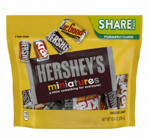 Kẹo Chocolate Hershey's Miniatures 294g - Hỗn Hợp Socola Thanh Mini Của Mỹ, Quà Tặng Ngọt Ngào Cho Mọi Dịp