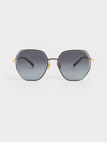Kính mát Charles & Keith Cut-Out Braided Butterfly Sunglasses CK3-71280502 Black