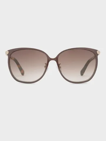 Kính mát Charles & Keith Oversized Square Sunglasses CK3-51280109 Brown