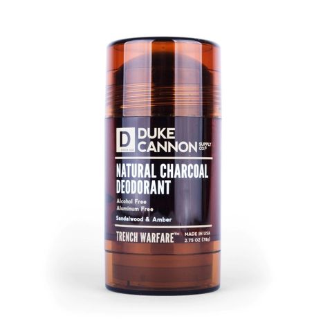 Lăn Khử Mùi Nam Duke Cannon Trench Warfare Natural Charcoal Deodorant - Hương Bergamot & Tiêu Đen, Khử Mùi 12 Giờ, An Toàn Cho Da Nhạy Cảm