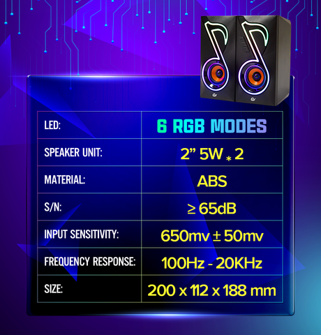 Loa Máy Tính Để Bàn VS-112 – Âm Thanh Bass Mạnh Mẽ Với Đèn LED RGB Sống Động, Thiết Kế Hiện Đại, Phụ Kiện Máy Tính Chất Lượng Cao