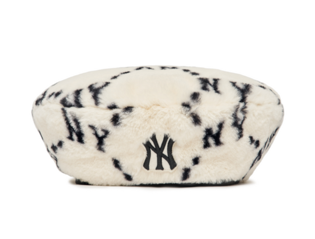 Mũ MLB Diamond Monogram Fur Beret New York Yankees 3ACBMF126-50CRS