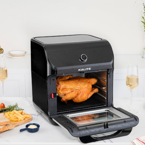 Nồi Chiên Không Dầu Kalite KL-1200 12L - Dung Tích Lớn, Thiết Kế Cửa Kính, 1800W, Hơn 10 Chế Độ Nấu, Tiết Kiệm Thời Gian