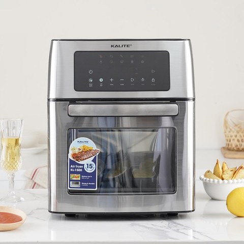 Nồi Chiên Không Dầu Kalite KL-1500 15L - Công Nghệ Rapid Air Giảm 95% Chất Béo, Chế Độ Chiên Nướng Thông Minh, An Toàn Cho Sức Khỏe
