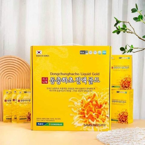 Nước Đông Trùng Hạ Thảo Samsung Dongchunghacho Liquid Gold - Hỗ Trợ Tăng Cường Đề Kháng, Giảm Mệt Mỏi và Bồi Bổ Sức Khỏe 70ml
