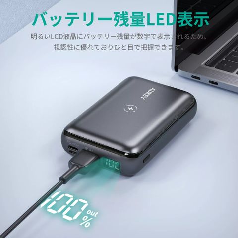 Sạc Dự Phòng Không Dây Aukey PB-WL01S 10000mAh - Sạc Nhanh Qi, Dung Lượng Cao Cho Điện Thoại, Tai Nghe Bluetooth và Thiết Bị Khác