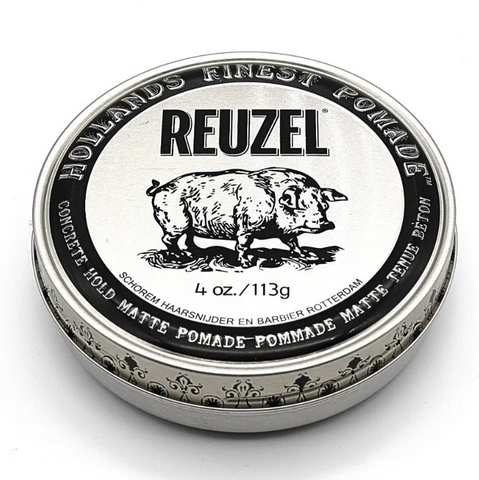 Sáp Vuốt Tóc Nam Reuzel Concrete Hold Matte Pomade - Độ Giữ Kiểu Cao, Dễ Tạo Kiểu, Hương Cola Vani, Kết Cấu Tóc Đẹp 113g
