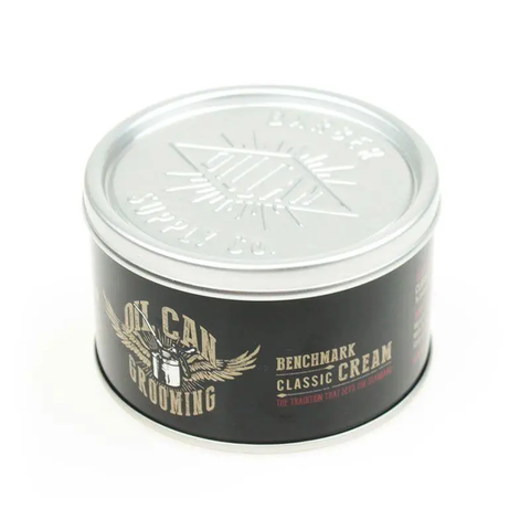Sáp Vuốt Tóc Oil Can Grooming Benchmark Classic Cream - Chăm Sóc Tóc Độ Giữ Nếp Vừa Phải, Mùi Bay Rum Nam Tính 100g