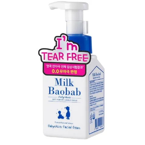 Sữa rửa mặt dạng bọt Milk Baobab Baby and Kids Facial Foam