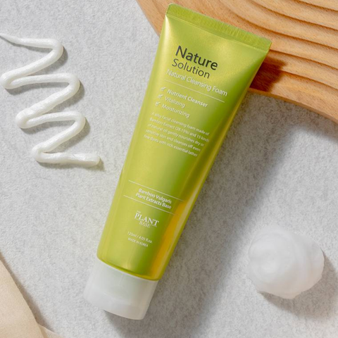 Sữa Rửa Mặt The Plant Base Nature Solution 120ml - Foam Làm Sạch Da Tự Nhiên, Hỗ Trợ Ngăn Ngừa Mụn, Phù Hợp Da Nhạy Cảm