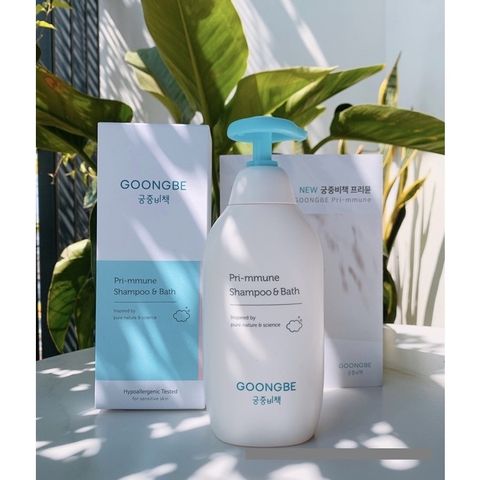Sữa Tắm Gội Cho Bé Goongbe Primmune 350ml - An Toàn, Dịu Nhẹ, Phù Hợp Cho Da Nhạy Cảm, Hương Thảo Mộc Thư Giãn