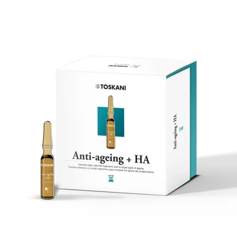 Toskani Anti-Ageing + HA Ampoules hỗ trợ cấp ẩm da và giảm nhăn